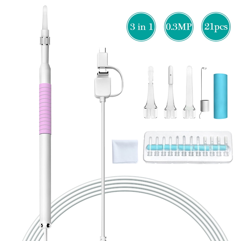 3in1 USB Ear Cleaning Earpick LED Light Multifunctional Borescope Inspection Camera 0.3MP