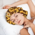 thumbnail image 6 of Yiaed Vintage Wood Grain Sunflower A Print Satin Bonnet Silk Bonnet Hair Bonnet for Sleeping Hair Bonnets, 6 of 6