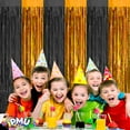 thumbnail image 6 of PMU Metallic Curtains Black,Orange (6/pkg) Pkg/1, 6 of 6