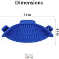 thumbnail image 3 of Snap N' Strain - Silicone Pasta Strainer Clip-On for Pots and Pans - Heat Resistant Colander for Vegetables and Noodles - Kitchen Gadgets for Cooking - Space-Saving Design - Gray, 3 of 12