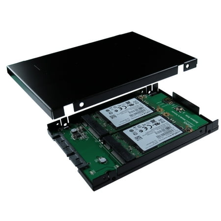 SATA III to mSATA SSD x 2 RAID Card with 2.5 Inch 9.5 MM Drive