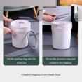 thumbnail image 4 of Trash Can Waste Bins Basket Dustbin Can Convenient Keep Lightweight Opening Shatterproof Modern Style High Capacity for Office Rubbish Container White, 4 of 9
