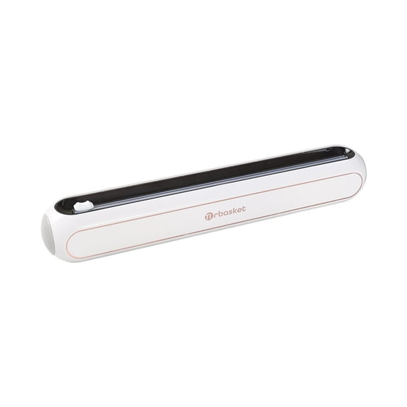 Refillable Magnetic Plastic Wrap Dispenser With Slide Cutter, 15.63" Suction Sturdy Food Cling Film Cutter, Press and Seal Wrap