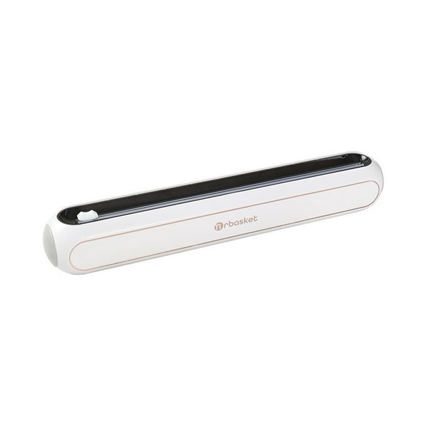 Yhmxh Utensilios de cocina Cortador de film transparente - Cortador de cajas de film transparente de aluminio para el hogar con succión magnética para bandeja de refrigerador Muebles para cocina