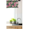 thumbnail image 3 of Ambesonne Monstera Window Valance, Hawaiian Aloha Repetition, 54" X 18", Hot Pink and Fern Green, 3 of 3