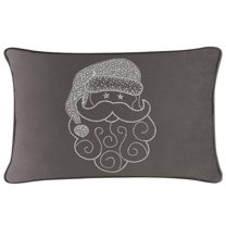 Sparkles Home Santa Rhinestone Pillow Charcoal 14x20