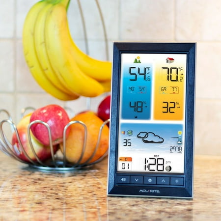 AcuRite Digital Weather Forecaster with Indoor/Outdoor Temperature, Humidity, Date, and Time (01201M)