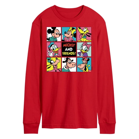 Disney - Mickey and Friends Grid Long Sleeve Graphic T-Shirt
