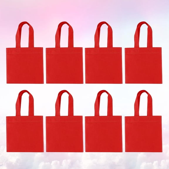 CRILSTYLEO 12-Pack Reusable Grocery Shopping Bags, Red Portable Tote Bags for Market, and