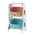 thumbnail image 2 of facefd Étagère de Rangement pour Jouets avec Roues Boîte de Rangement Multifonctionnelle à 2 Niveaux pour Cuisine, 2 of 9
