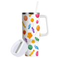 thumbnail image 2 of 40 oz Tumbler With Handle Stainless Steel Insulated Tumbler With Lid for Car Cup Holder Cartoon Candy Pattern, 2 of 9