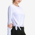 thumbnail image 3 of UYISJ Women's Long Sleeve Crew Neck Cotton T Shirt Classic Fit Shirt Soft Breathable Casual Tee Pullover Basic Tops White M, 3 of 3