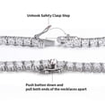 thumbnail image 5 of GEMSME Tennis Necklace for Women 18K White Gold Plated 4mm Round Cut Cubic Zirconia Faux Diamond Tennis Chain for Men 16 inches, 5 of 10
