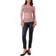 thumbnail image 2 of TOP Floral Lace Mesh Sheer Crew Mock Neck Casual de INSPIRE CHIC para Mujeres XL Rosa, 2 of 6