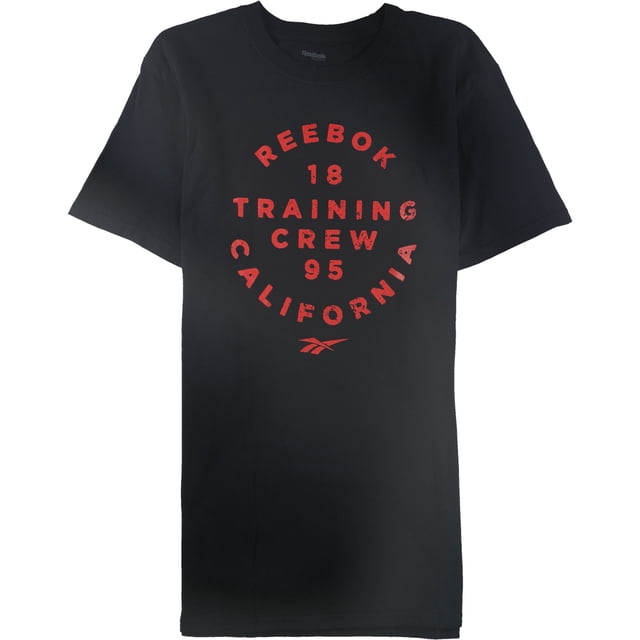 Reebok Training Crew California - Camiseta gráfica para hombre, color negro, pequeña