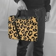 thumbnail image 6 of PUREYAH Laptop Case Bag with Compartments for Women, Brown Leopard Print Animal Lightweight Computer Tote Bag for Men Travel Work 15.6 inch, 6 of 7