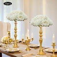 thumbnail image 3 of ToppiJoy 10 Pieces Flower Balls for Centerpieces, 9.4" Diameter Artificial Flower Ball Arrangement Bouquet Party Centerpieces for Tables Decorations Wedding (White), 3 of 14