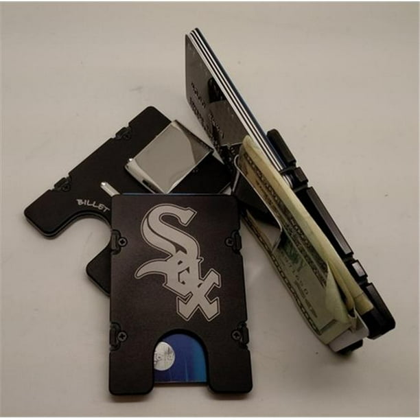 Helm Chicago Blanc Sox RFID Protégé Porte-Monnaie en Aluminium et Porte-Carte de Crédit&44; Noir