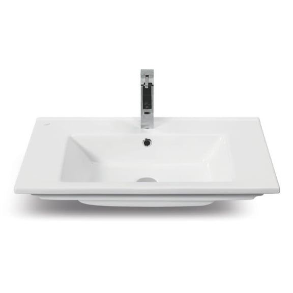 Nameeks 067500-U-One Hole Cerastyle 33-1/2" Ceramic Wall Mounted Bathroom Sink - White