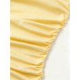 thumbnail image 5 of Women's Yellow 3D Floral Asymmetric Shoulder Bodycon Evening Dress, 5 of 8