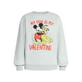 thumbnail image 5 of Mickey Mouse Women's My Dog Is My Valentine Graphic Sweatshirt with Long Sleeves, Sizes XXS-XXL, 5 of 5