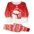 thumbnail image 2 of Christmas Family Pajamas Set Matching Sleepwear Deer Snowflake Print Pullover + Pants Set, 2 of 8