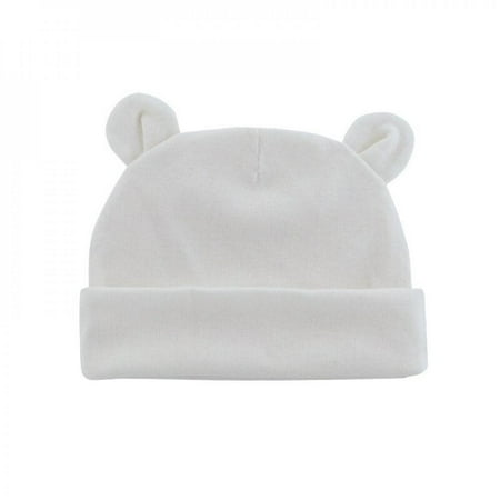 

Hazel Tech Newborn 0-12 Months child Hat Boy Girl Beanies Cute Ears Bonnet Infant Cotton Hats Warm Hospital Cap