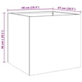 thumbnail image 2 of vidaXL Jardinière Argent 49x47x46 cm Acier Inoxydable, 2 of 8