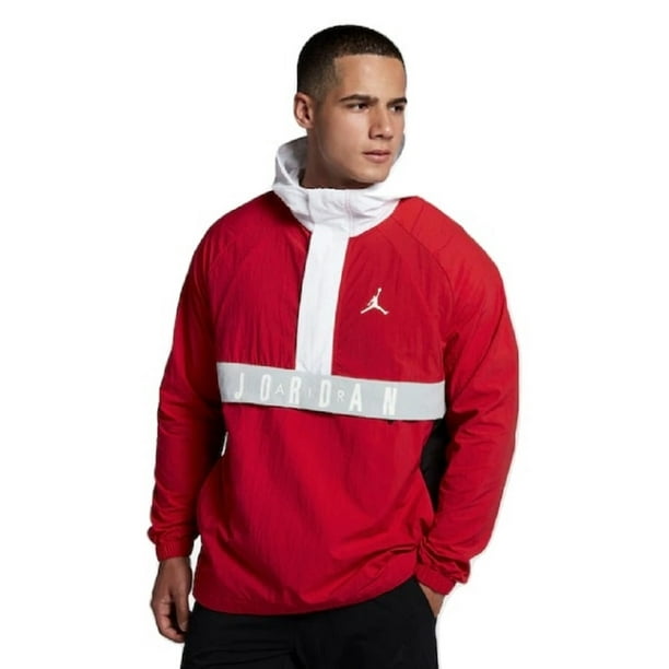 gorra Borde Deportes Nike Air Jordan Wings Anorak Red/Black/White Pullover Wind Jacket Size XL -  Walmart.com