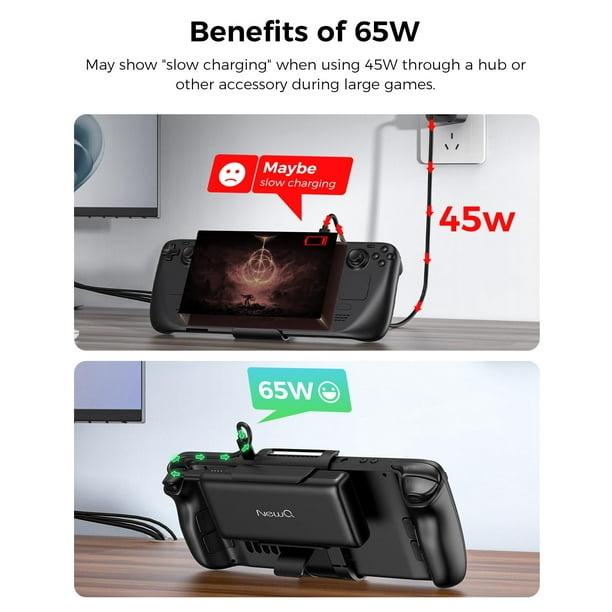 NEWQ 2-in-1 Steam Deck Battery Bank & Stand for Steam Deck/Steam