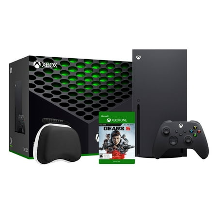 Microsoft Xbox Series X Gaming Console Bundle - 1TB SSD Black Xbox Console and Wireless Controller with Gears 5 Full Game