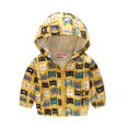 thumbnail image 1 of Chaqueta para niños y niñas, primavera y otoño, gorro fino, camisa con cremallera de moda bonita para bebés, abrigo para niños, 1 of 5