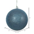 thumbnail image 2 of Vickerman Vickerman Boule Pailletée Bleu Mer 12 Pouces Ornement de Noël, 2 of 3
