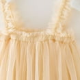 thumbnail image 4 of Fsqjgq Baby Girl Clothes Smocked Easter Dresses for Girls Trendy Princess Dress Up for Girls 4-18 Beige Toddler Girls Sleeveless Tulle Holiday Dress Dance Party Princess Dresses Clothes 110, 4 of 5