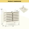 thumbnail image 3 of Costway 12 Drawers Rolling Cart Storage Scrapbook Paper Studio Organizer Bins White, 3 of 10