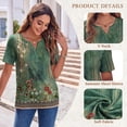 thumbnail image 3 of SWQZVT Blouses for Women Dressy Casual Short Sleeve Summer Womens Tops Fashion Business Dressy Work Shirts, 3 of 6