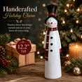 thumbnail image 7 of Christmas Snowman Figurine, Cute Snowman Wearing Red Hat & Scarf Designs, Mini Snowman Statue for Mantel, Shelf, Table, Desk and Indoor Home Christmas Decoration, White, 7 of 7