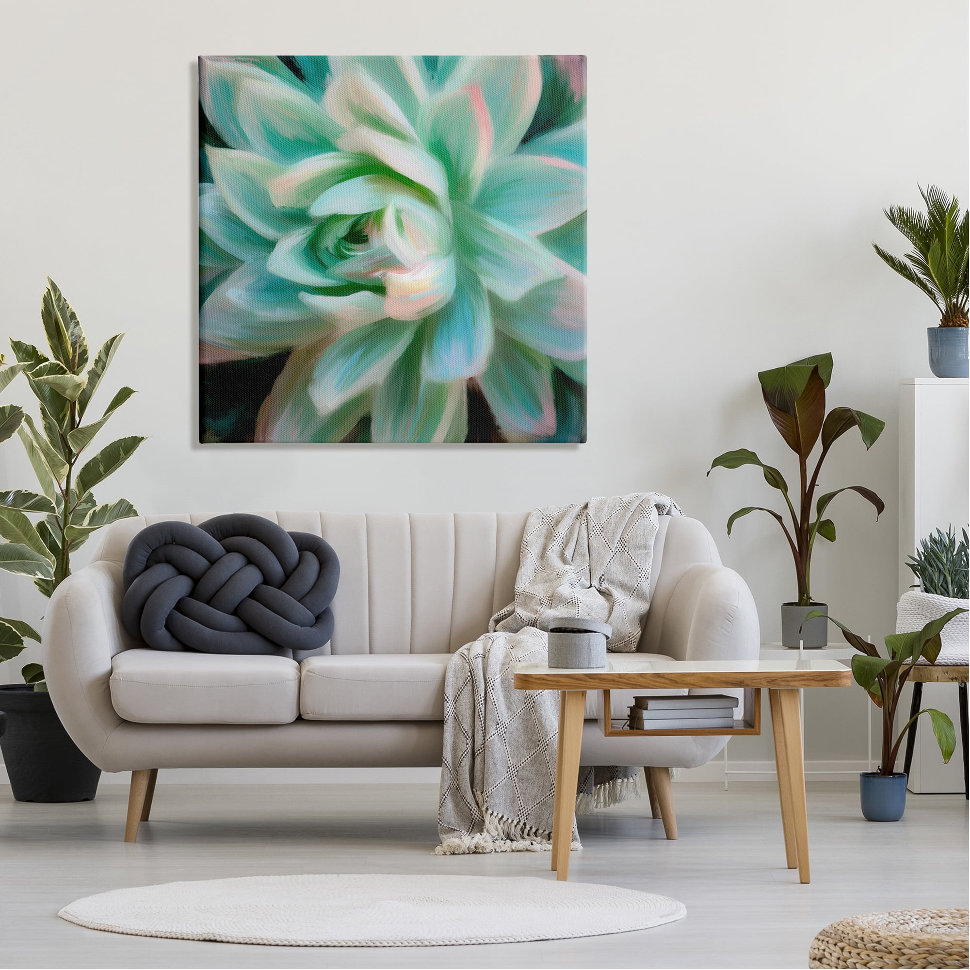 Stupell Industries Green Modern Succulent Botanical & Floral Painting Gallery Wrapped Canvas Print Wall Art, 36 x 36