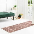 thumbnail image 3 of Unique Loom Eco Trellis Collection Area Rug - Mondo (2' x 6' Runner Dusty Rose/Ivory), 3 of 11