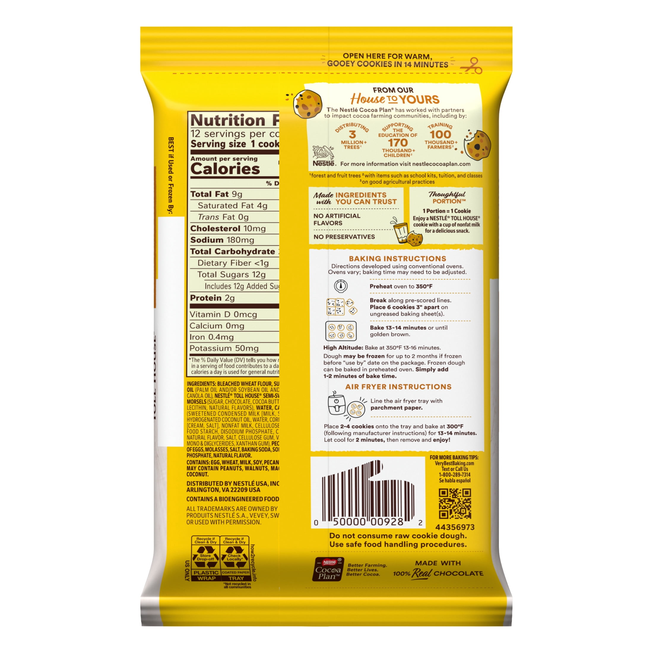 Nestle Toll House Pecan Turtle Delight Cookie Dough, Makes 12 Cookies, 16 oz
