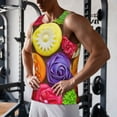 thumbnail image 5 of KLL Brightly Colored Cupcakes Print Men's Muscle Gym Workout Stringer Tank Tops Bodybuilding Fitness T-Shirts Tank Tops Men-X-Large, 5 of 7