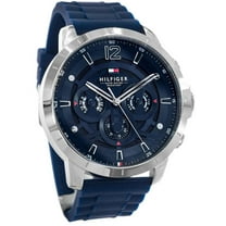 Tommy Hilfiger 1710489 Men's Blue Multifunction Analog Watch Silicone Strap