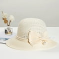 thumbnail image 3 of Prolriy Sun Hats for Women Fisherman Hat Women Sun Summer Large Brim Thin Hat Breathable Sunshade Hat Sun Hat Basin Hat Beach Hats for Women White One Size, 3 of 3