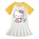 thumbnail image 3 of Nueva ropa para niños de Hello Kitty, vestido de media manga con bonitos dibujos para niñas, Falda plisada de estilo occidental dulce de algodón fino para bebés, 3 of 5