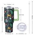 thumbnail image 2 of 40 oz Winter Santa Christmas Tumbler with Handle and Straw, Stainless Steel Double Wall Cup 40 oz, Leak Proof Holiday Mug, Gift Ideas, 2 of 4