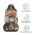 thumbnail image 4 of Daiia Vintage Floral White Horse Printed Car Seat Cover - Waterproof & Sweatproof - Universal Fit, Machine Washable, Non-Slip - Seat Protector for Car, Truck, SUV, Van (1 Pack), 4 of 5