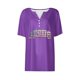thumbnail image 4 of Fiudx Liquidación de Ofertas Flash Blusa de Manga Corta Estampada a La Moda para Mujer, Blusas Informales con Cuello En V, 4 of 4