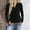 Black, variant on Women's Plus Size Knit Sweater V-Neck Long Sleeve with Brushed Stripe Comfort Fall Top