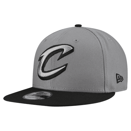 Men's New Era Gray Cleveland Cavaliers Core Logo Storm Gray Two-Tone 9FIFTY Snapback Hat