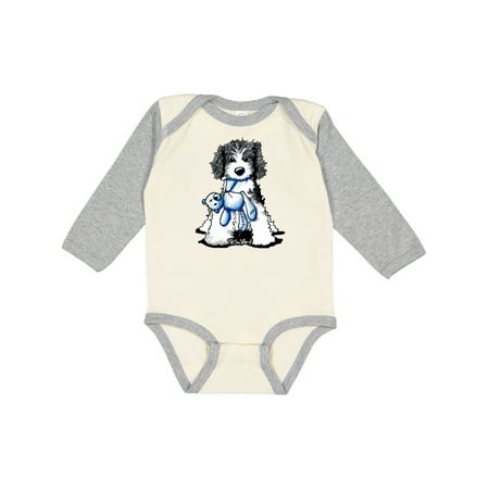 

Inktastic B/W Parti Doodle Dog Gift Baby Boy or Baby Girl Long Sleeve Bodysuit